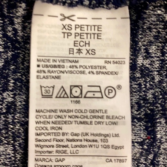 GAP Petite XS Black & Grey Skirt - Picture 6 of 6